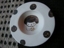 お茶でひといき女の子の小皿