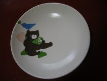 くまと赤ちゃんの皿