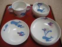 クジラの器のセット（お誕生祝）