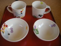 お誕生お祝いのきょうだいのお茶碗